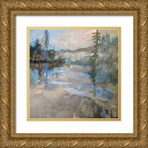 River Gold Ornate Wood Framed Art Print with Double Matting by Schmidt, Jane