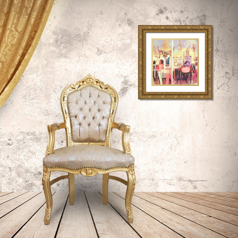 Fashionista Gold Ornate Wood Framed Art Print with Double Matting by Soffia, Myan