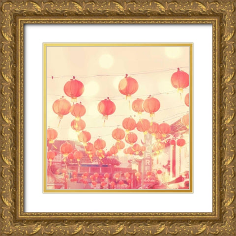 Chinatown Gold Ornate Wood Framed Art Print with Double Matting by Soffia, Myan