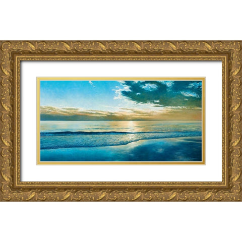 Amelia Island Dawn Gold Ornate Wood Framed Art Print with Double Matting by Sullivan, Kent