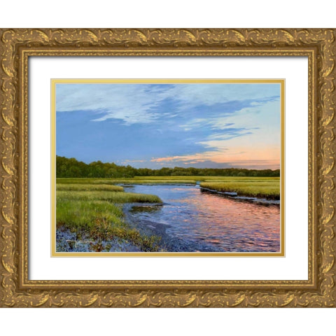 Evening Downs Gold Ornate Wood Framed Art Print with Double Matting by Sullivan, Kent