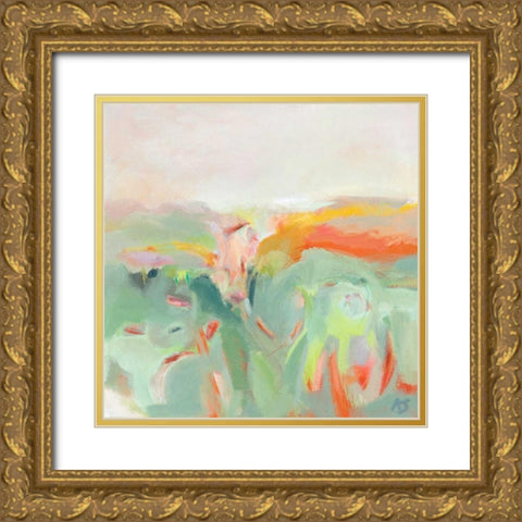 Confetti Fields Gold Ornate Wood Framed Art Print with Double Matting by Sheridan, Alice