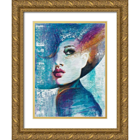 Angie Gold Ornate Wood Framed Art Print with Double Matting by Staples, Colin John