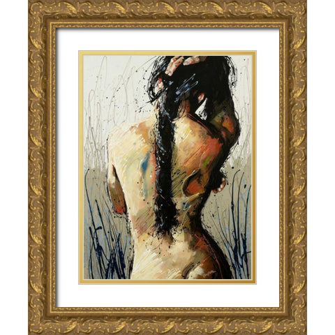 Mother Ganges Gold Ornate Wood Framed Art Print with Double Matting by Staples, Colin John