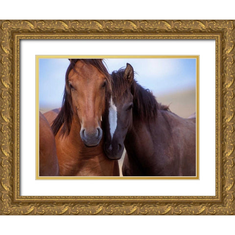 Lovers Gold Ornate Wood Framed Art Print with Double Matting by Stromberg, Tony
