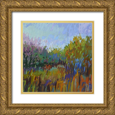 Color Field 62 Gold Ornate Wood Framed Art Print with Double Matting by Schmidt, Jane