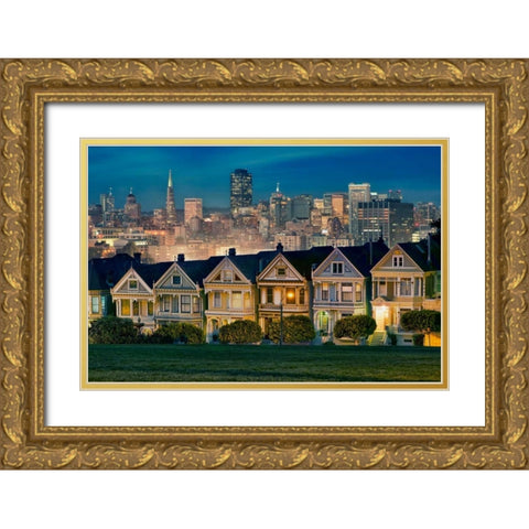 Painted Ladies Gold Ornate Wood Framed Art Print with Double Matting by Sie, Lee