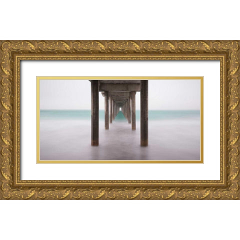 Poseidons Gate Gold Ornate Wood Framed Art Print with Double Matting by Sie, Lee