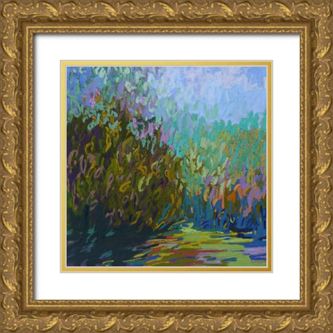 Colorfield #60 Gold Ornate Wood Framed Art Print with Double Matting by Schmidt, Jane