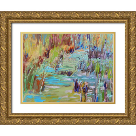 Winding Through Gold Ornate Wood Framed Art Print with Double Matting by Schmidt, Jane