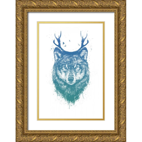 Im Your Deer Gold Ornate Wood Framed Art Print with Double Matting by Solti, Balazs