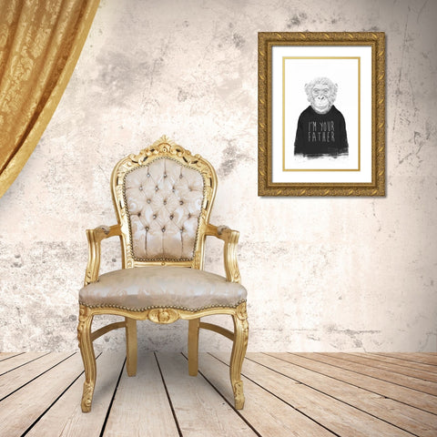 Im Your Father Gold Ornate Wood Framed Art Print with Double Matting by Solti, Balazs