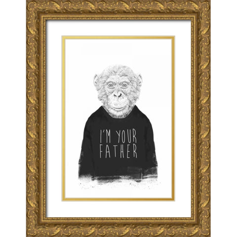 Im Your Father Gold Ornate Wood Framed Art Print with Double Matting by Solti, Balazs
