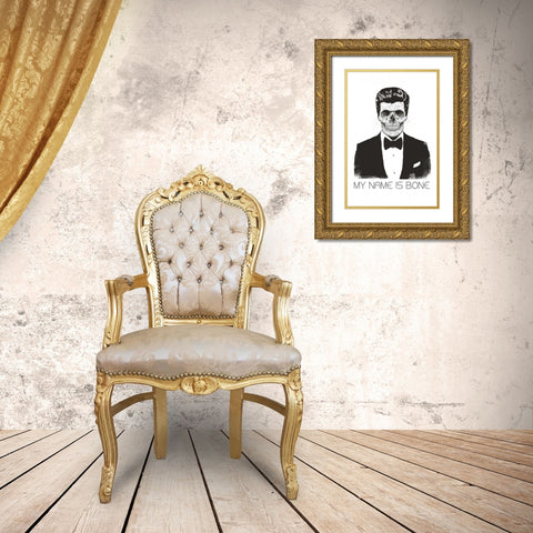 My Name is Bone Gold Ornate Wood Framed Art Print with Double Matting by Solti, Balazs