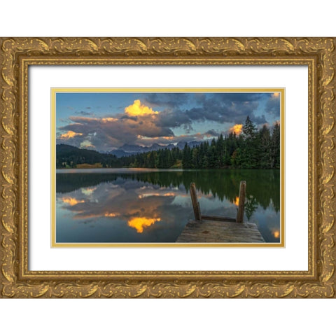 Late Swim Gold Ornate Wood Framed Art Print with Double Matting by Schneidersmann, Anne