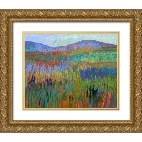Color Field No. 68 Gold Ornate Wood Framed Art Print with Double Matting by Schmidt, Jane