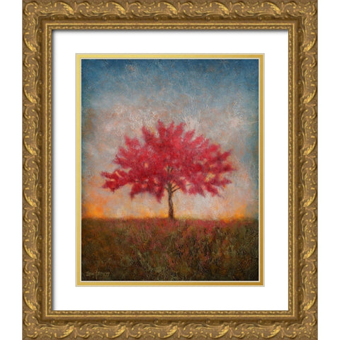 Red Bud No. 1 Gold Ornate Wood Framed Art Print with Double Matting by Stotts, Thomas