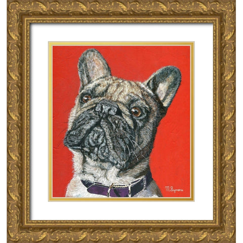 Amour Gold Ornate Wood Framed Art Print with Double Matting by Symons, Melissa