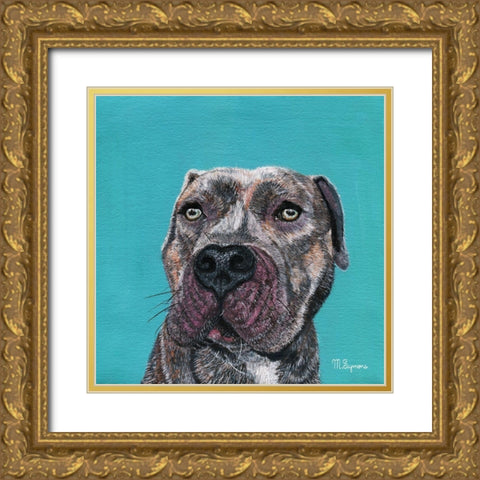 Good Boy Gold Ornate Wood Framed Art Print with Double Matting by Symons, Melissa