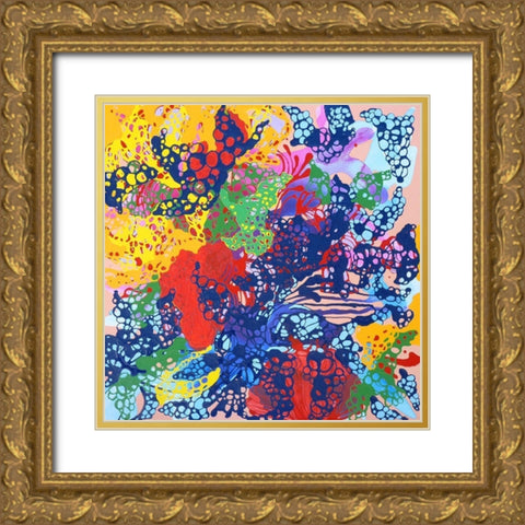 Curly Cue Gold Ornate Wood Framed Art Print with Double Matting by Siegmann, Sofie