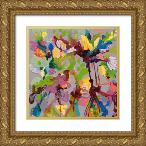 Windy Days Gold Ornate Wood Framed Art Print with Double Matting by Siegmann, Sofie