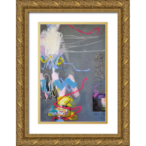 A Dream No. 3 Gold Ornate Wood Framed Art Print with Double Matting by Schubert, Bea Garding