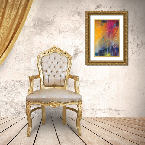 Light No. 17 Gold Ornate Wood Framed Art Print with Double Matting by Schubert, Bea Garding