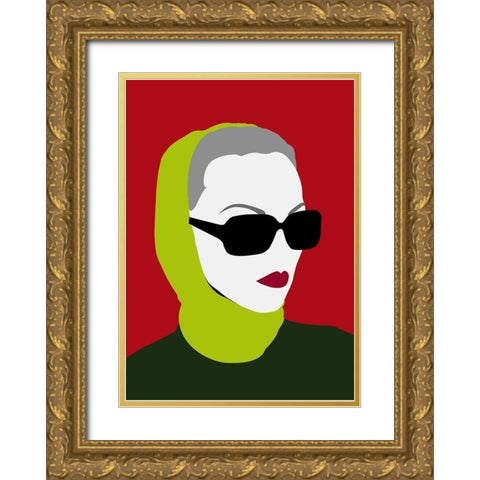 Lady No. 11 Gold Ornate Wood Framed Art Print with Double Matting by Salvadori, Sean
