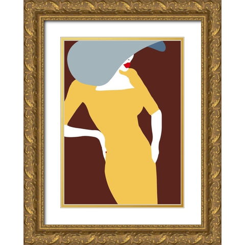 Lady No. 17 Gold Ornate Wood Framed Art Print with Double Matting by Salvadori, Sean
