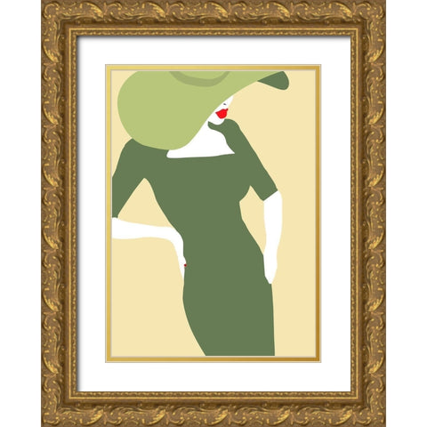 Lady No. 20 Gold Ornate Wood Framed Art Print with Double Matting by Salvadori, Sean