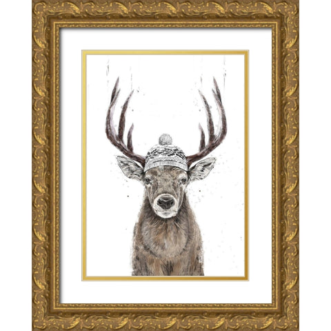 Lets Go Outside Gold Ornate Wood Framed Art Print with Double Matting by Solti, Balazs