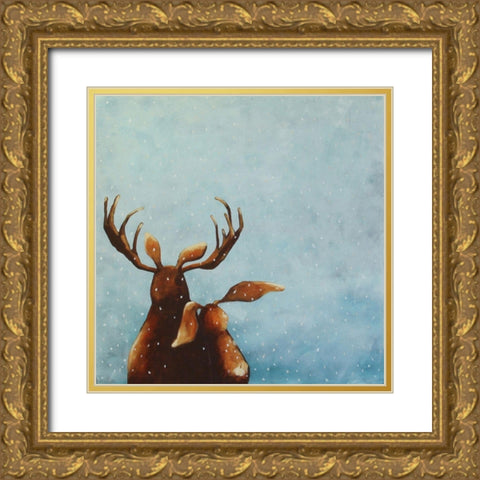 Friends Gold Ornate Wood Framed Art Print with Double Matting by Stewart, Lucia