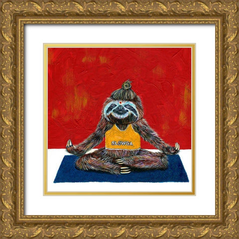 Slowga Gold Ornate Wood Framed Art Print with Double Matting by Symons, Melissa