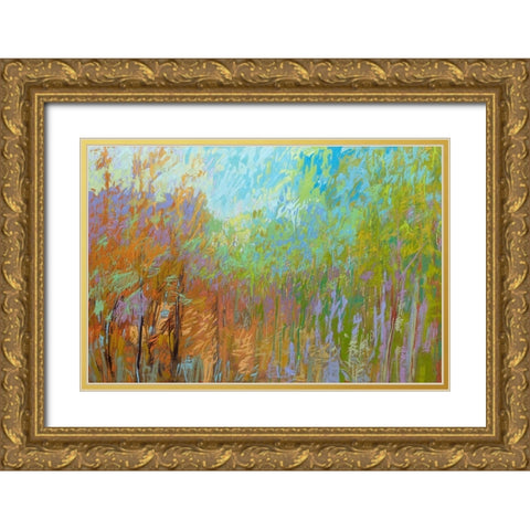Color Field 55 Gold Ornate Wood Framed Art Print with Double Matting by Schmidt, Jane