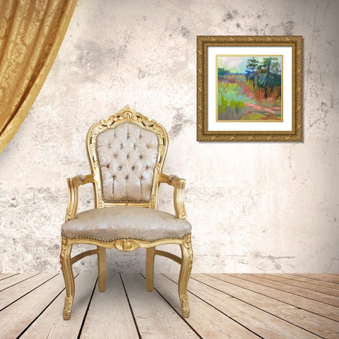 Out There Gold Ornate Wood Framed Art Print with Double Matting by Schmidt, Jane