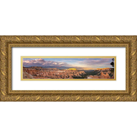 Sunset Storm Clouds Gold Ornate Wood Framed Art Print with Double Matting by Severn, Shawn/Corinne