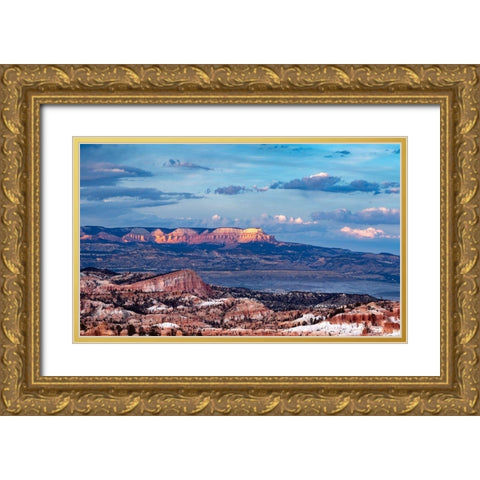 Last Light Gold Ornate Wood Framed Art Print with Double Matting by Severn, Shawn/Corinne