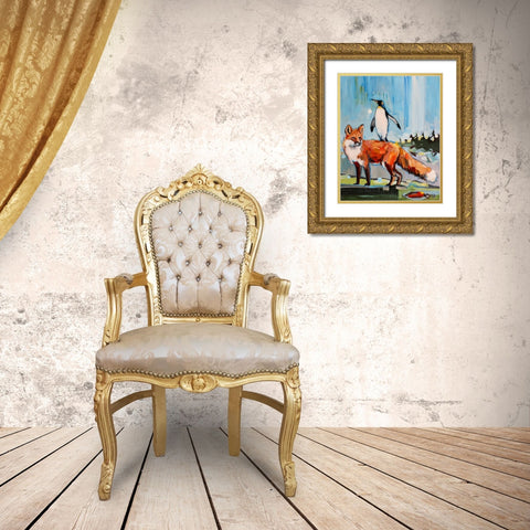 Chase Gold Ornate Wood Framed Art Print with Double Matting by Swanson, Adam