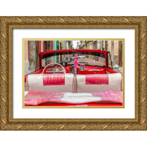 50s Car, Havana Gold Ornate Wood Framed Art Print with Double Matting by Silver, Richard