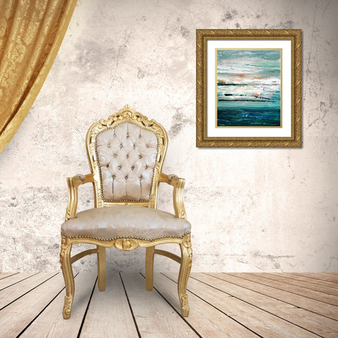 Storm Gold Ornate Wood Framed Art Print with Double Matting by Smach, Radek
