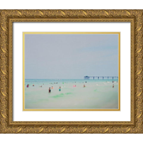 Dreams of The Gulf Coast Gold Ornate Wood Framed Art Print with Double Matting by Soffia, Myan