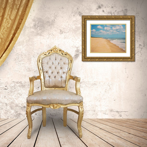 Virginia Beach Gold Ornate Wood Framed Art Print with Double Matting by Soffia, Myan