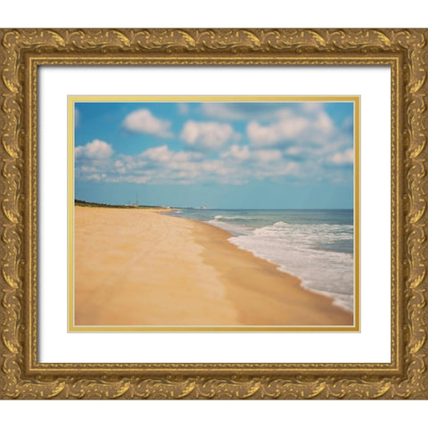 Virginia Beach Gold Ornate Wood Framed Art Print with Double Matting by Soffia, Myan