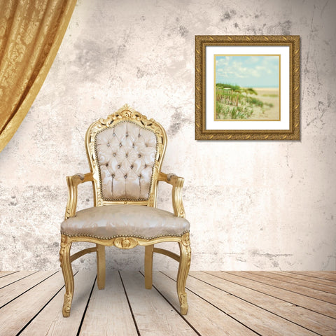 Sand Dunes Gold Ornate Wood Framed Art Print with Double Matting by Soffia, Myan