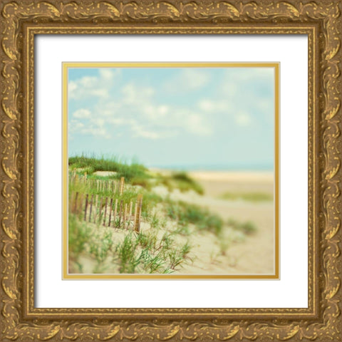 Sand Dunes Gold Ornate Wood Framed Art Print with Double Matting by Soffia, Myan