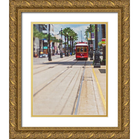 Streetcar Gold Ornate Wood Framed Art Print with Double Matting by Soffia, Myan