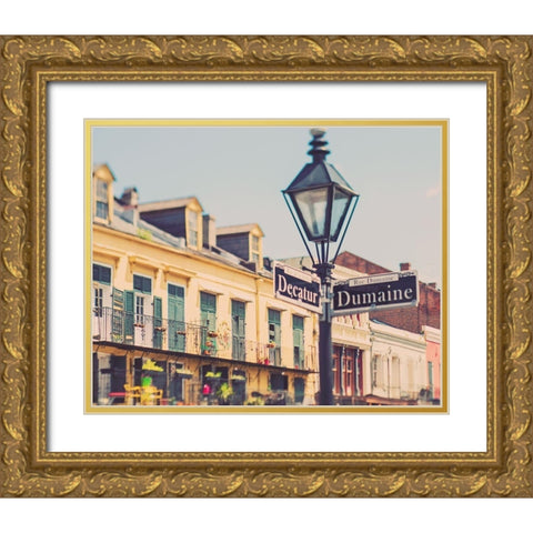 Rue de la Levee Gold Ornate Wood Framed Art Print with Double Matting by Soffia, Myan