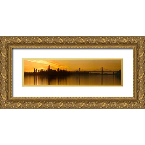 Urban Fall Gold Ornate Wood Framed Art Print with Double Matting by Sie, Lee
