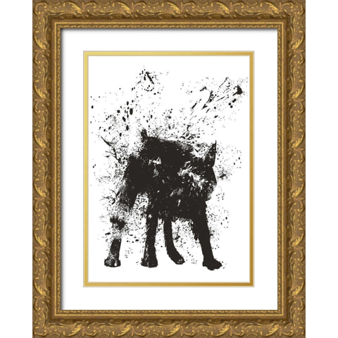 Wet Dog Gold Ornate Wood Framed Art Print with Double Matting by Solti, Balazs
