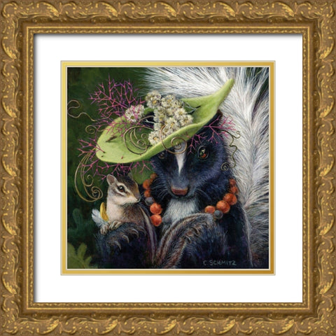 The Hat Maker Gold Ornate Wood Framed Art Print with Double Matting by Schmitz, Carolyn